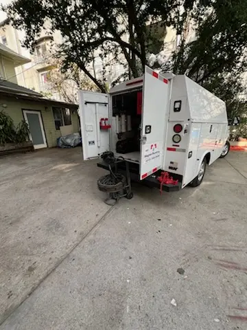 Magnet Plumbing service vehicle on-site for Slab Leak Repair in Carrollwood Village